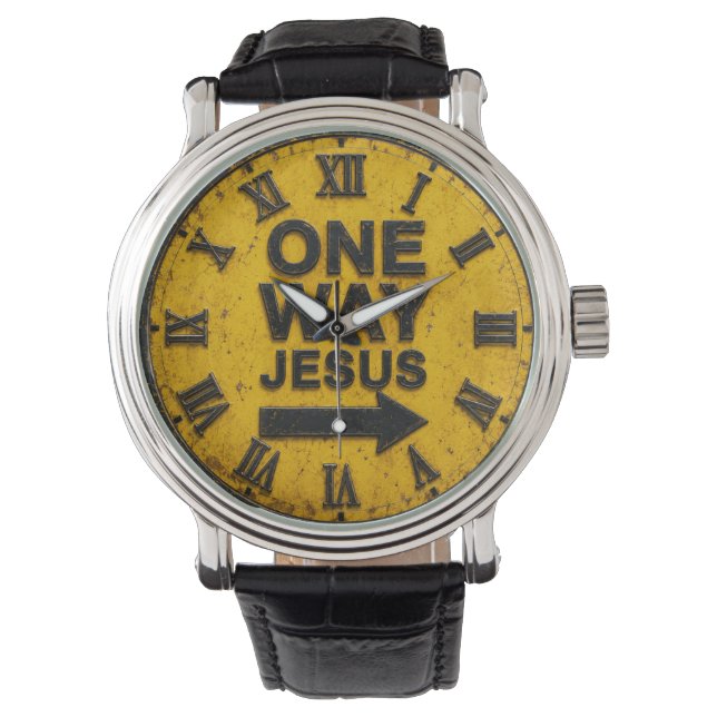 One Way Jesus  Horloge (Voorkant)