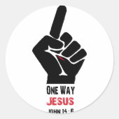 One Way Jesus Sticker (Voorkant)
