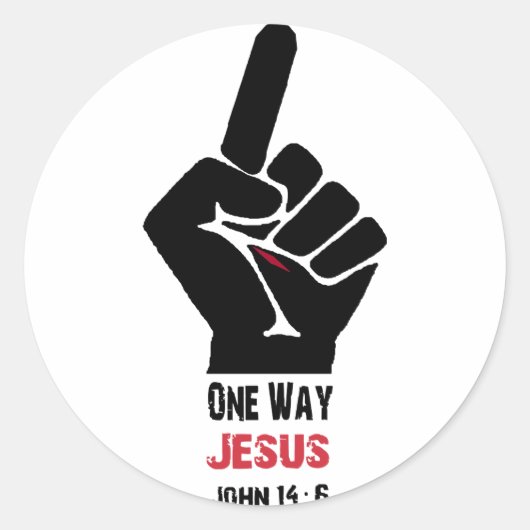 One Way Jesus Sticker (Voorkant)