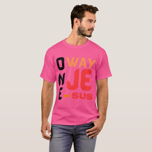 One Way Jesus T-shirt (Voorkant volledig)