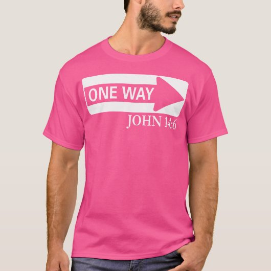 One Way John 146 Jesus Christian Christmas T-shirt (Voorkant)