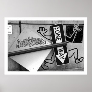 "One Way" naar Hell's Kitchen New York City Poster
