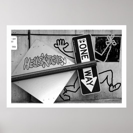 "One Way" naar Hell's Kitchen New York City Poster (Voorkant)