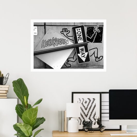 "One Way" naar Hell's Kitchen New York City Poster (Thuiskantoor)