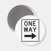 One Way Right Sign Magneet (Voorkant / Achterkant)