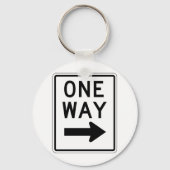 One Way Right Sign Sleutelhanger (Voorkant)