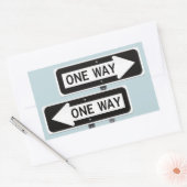 One way sign rechthoekige sticker (Envelop)