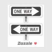 One way street sign sticker (Vel)