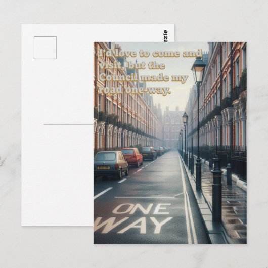 One Way Street Tapestry Briefkaart (Voorkant / Achterkant)