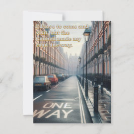 One Way Street Tapestry Briefkaart