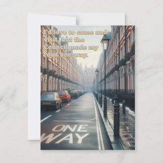 One Way Street Tapestry Briefkaart