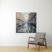 One Way Street Tapestry Wandkleed (In situ)