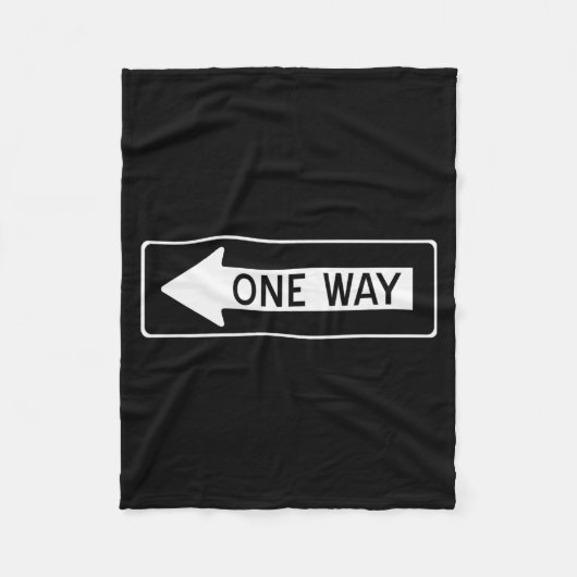 One Way Traffic Sign Fleece Deken (Voorkant)