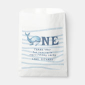 ONE WHALE 1e verjaardag onder het Zee bedankt Bedankzakje (Voorkant)