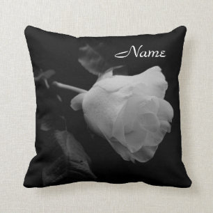 "One White Rose" Pillow Kussen