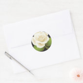 One White Rose Ronde Sticker (Envelop)