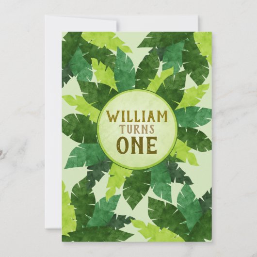 One Wild Adventure | Wilde 1 | Eerste verjaardag Kaart (Achterkant)