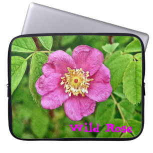 One Wild Rose Laptop Sleeve