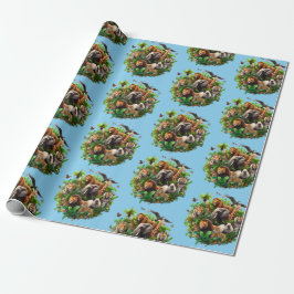 One Wild Year Boy's 1st Birthday Wrapping Paper Cadeaupapier