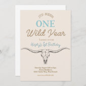 One Wild Year Boys eerste verjaardagsfeestje uitno Kaart (Voorkant / Achterkant)