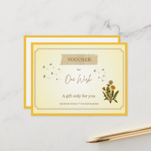 'One Wish' Grappige Cijfercadeaukaart Briefkaart