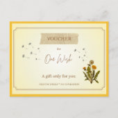 'One Wish' Grappige Cijfercadeaukaart Briefkaart (Voorkant)