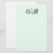 One Word Golf Briefpapier (Voorkant / Achterkant)