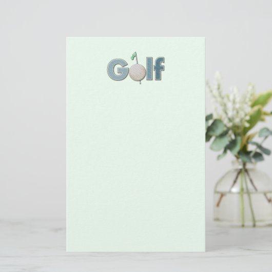 One Word Golf Briefpapier (Staand voorkant)