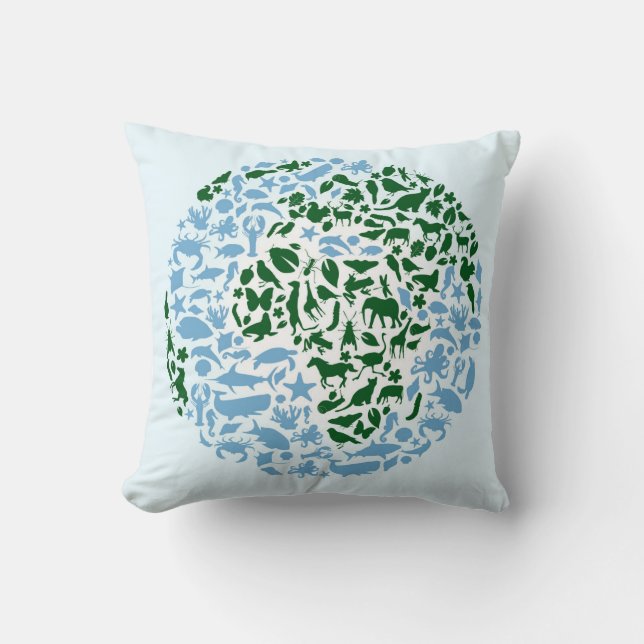 One World Eco Animals Cushion Kussen (Voorkant)