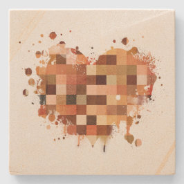 One World Heart stone onderzetter