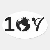 One World Karate Ovale Sticker (Voorkant)