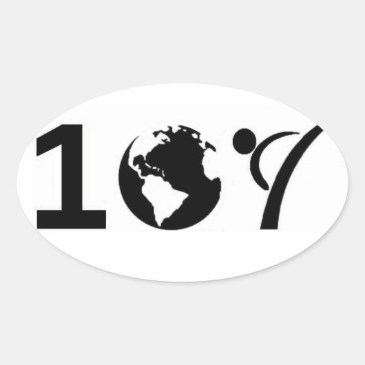 One World Karate Ovale Sticker (Voorkant)