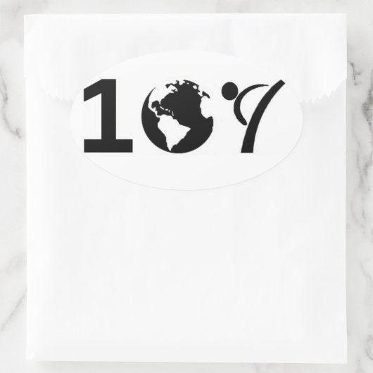 One World Karate Ovale Sticker (Tas)