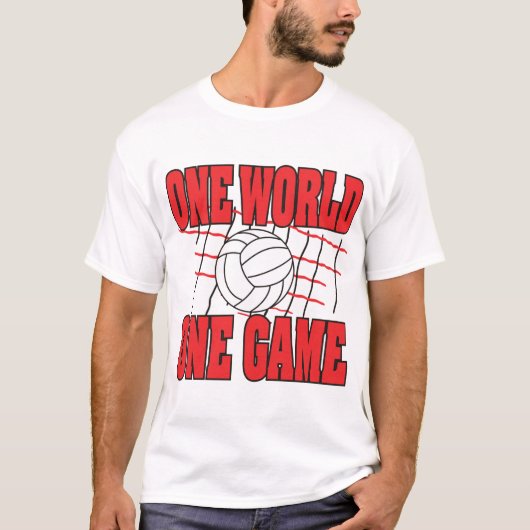 One World One Game Volleyball T-shirt (Voorkant)
