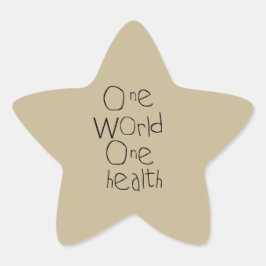 One World One Health Corona Virus Ster Sticker