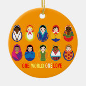 One world One Love Multicultural Ornament (Voorkant)