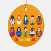 One world One Love Multicultural Ornament (Links)