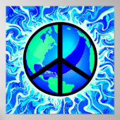 One World Peace Sign Poster (Voorkant)