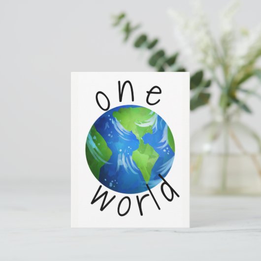 One World Protest Briefkaart (Staand voorkant)