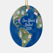One World United Coronavirus 2020 Covid Keramisch Ornament (Rechts)