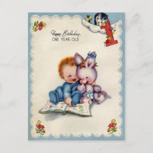  One Year Old Boys Verjaardag Briefkaart