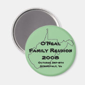 O'Neal familie reünie magneet (Voorkant / Achterkant)