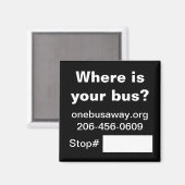 OneBusAway promotionele magneet (Voorkant / Achterkant)