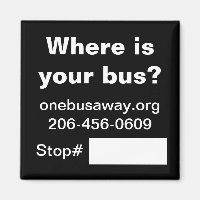 OneBusAway promotionele magneet