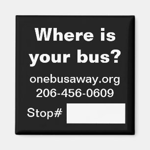 OneBusAway promotionele magneet