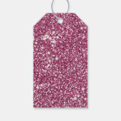 Onechte roze glitters textuur - Dank u Cadeaulabel (Achterkant)