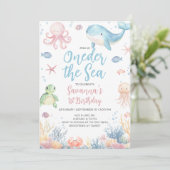 Oneder de Zee 1e Verjaardag Kaart (Staand voorkant)