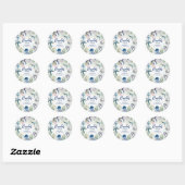Oneder de Zee Kust 1e Verjaardag Ronde Sticker (Vel)