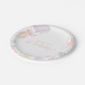 Oneder De Zee Meisjes 1e Verjaardag Papieren Bordje (Gekanteld)