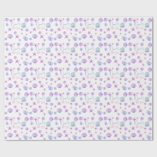 Oneder de Zee Oceaan Cadeaupapier (Vlak)